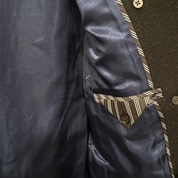 J. Crew Black Pea Coat with Gold Accents - Picture 5 of 6